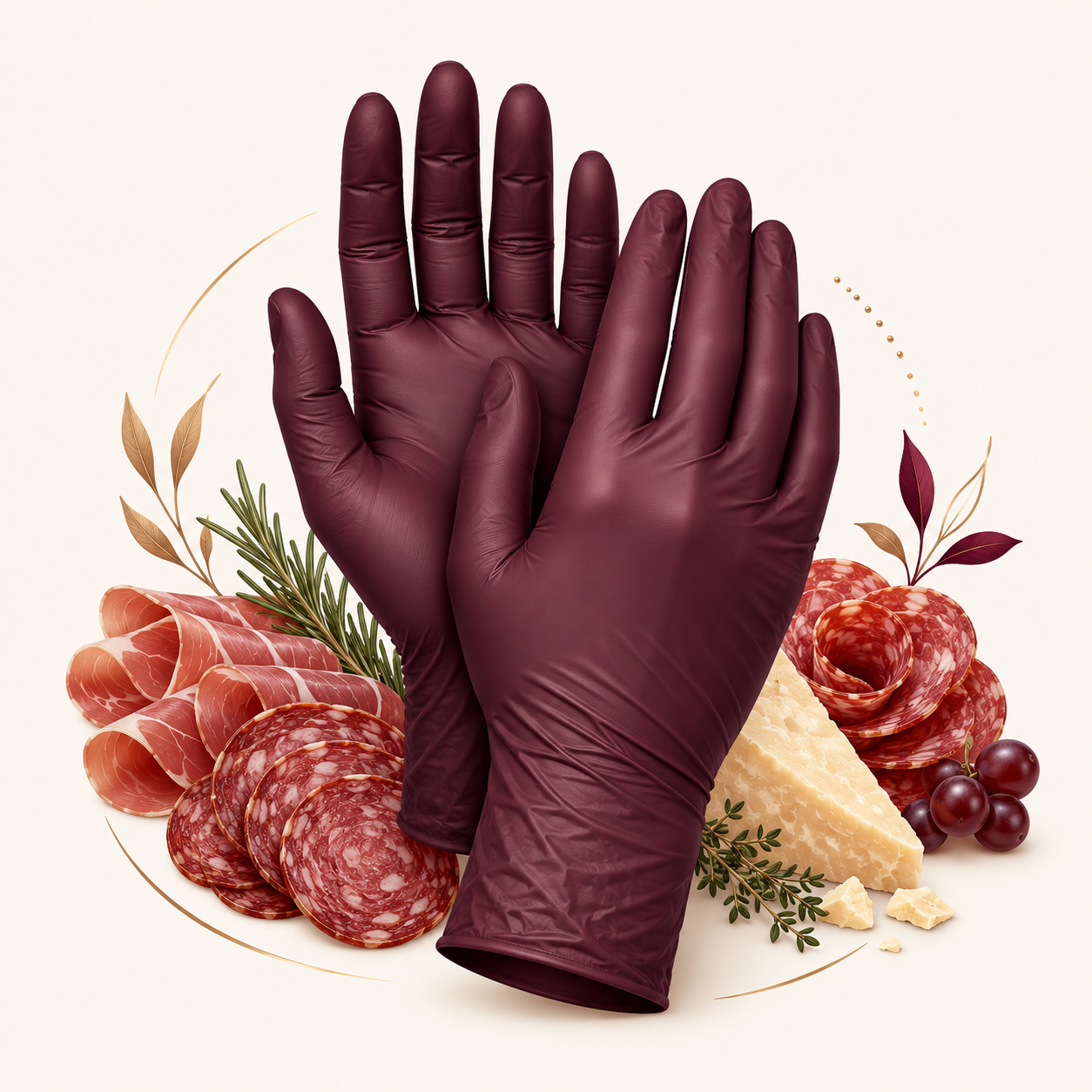 Gants nitrile alimentaires